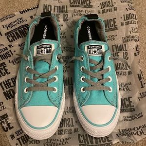 Converse All Star, Women’s Size 9, Teal and White